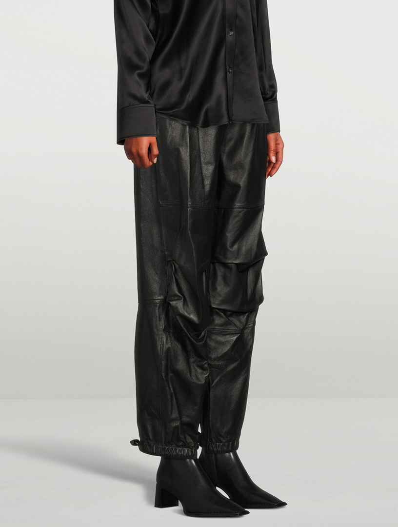 Baggy Leather Joggers