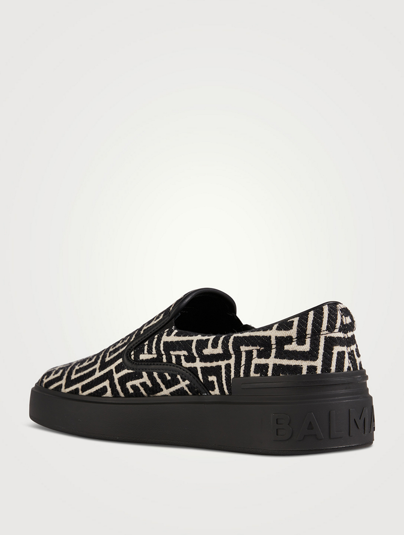 B-Court Monogram Jacquard Slip-On Shoes