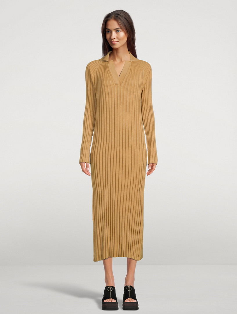 Kale Ribbed Midi Dress