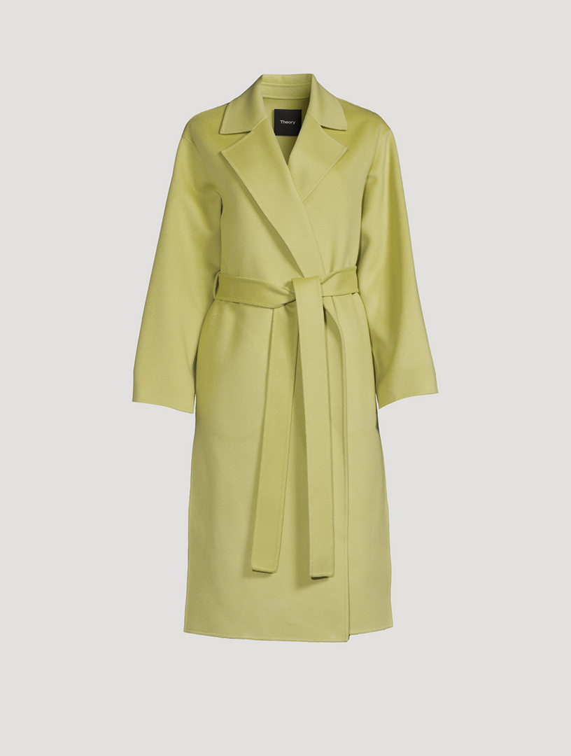 Belted Wool And Cashmere Wrap Coat