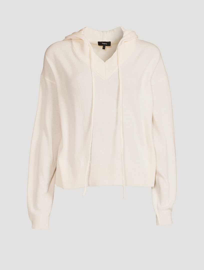 Theory cashmere crop on sale hoodie