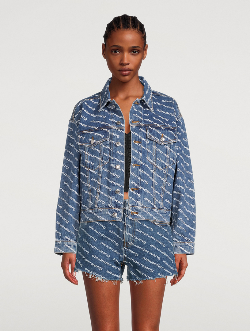 Game Denim Jacket Logo Print