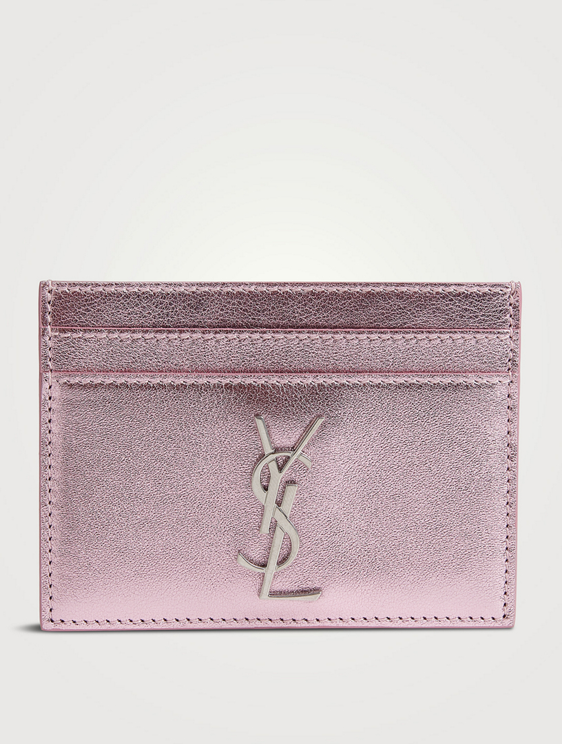 Saint Laurent YSL Metallic Leather Card Case