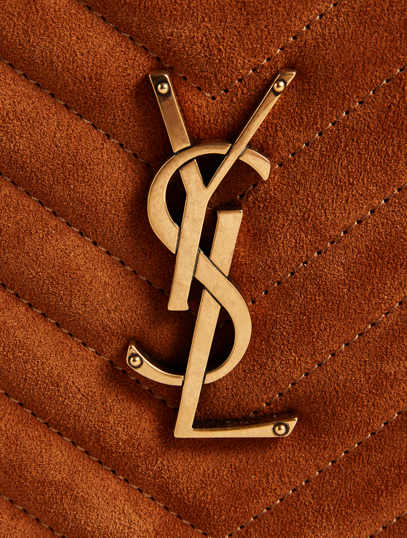 Medium Lou YSL Monogram Suede Camera Bag