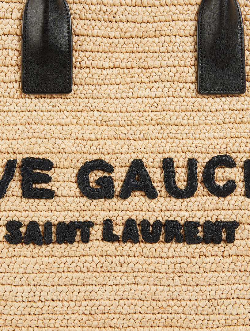 SAINT LAURENT Rive Gauche Raffia Tote Bag | Holt Renfrew