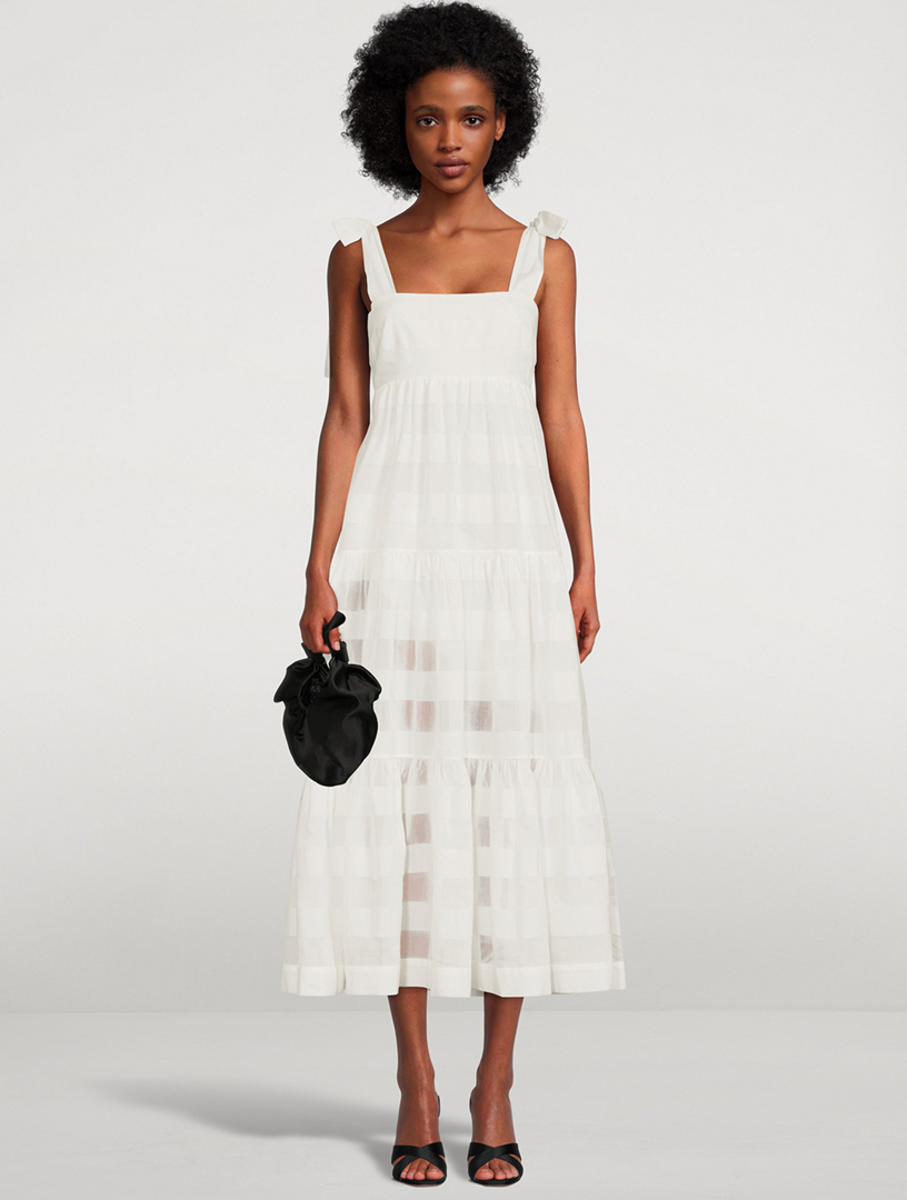 ZIMMERMANN Tie-Shoulder Midi Dress | Holt Renfrew