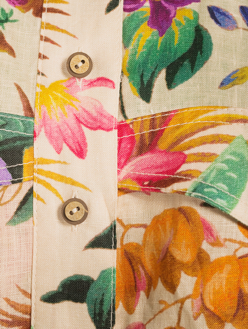 Tropicana Utility Playsuit Floral Print