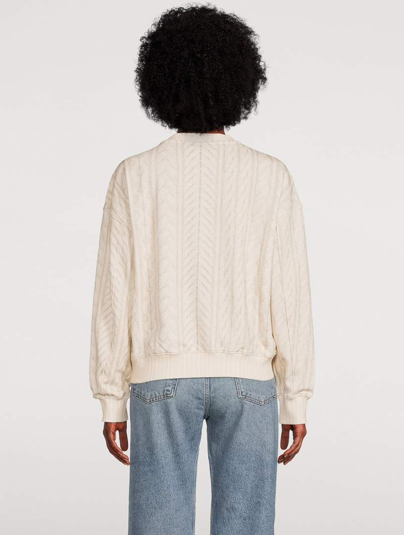 Miramar Trompe L'oeil Cable-Knit Sweater