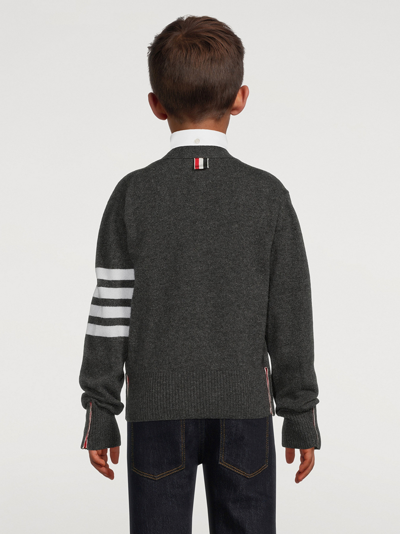 Cashmere Four-Bar Cardigan