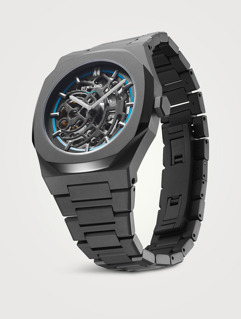 Skeleton Stainless Steel Bracelet Strap Watch