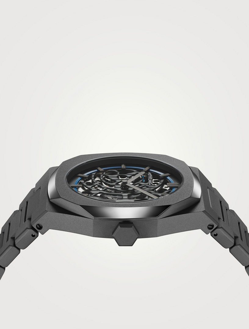 Skeleton Stainless Steel Bracelet Strap Watch