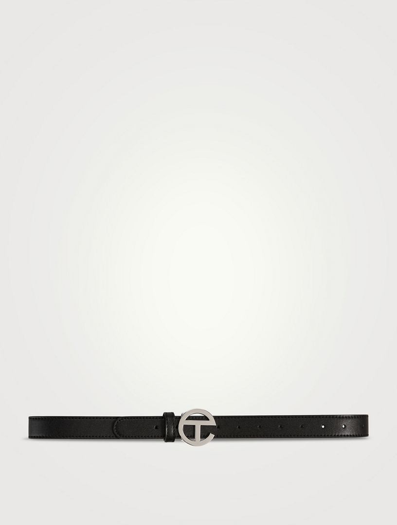 Faux Leather Logo Belt