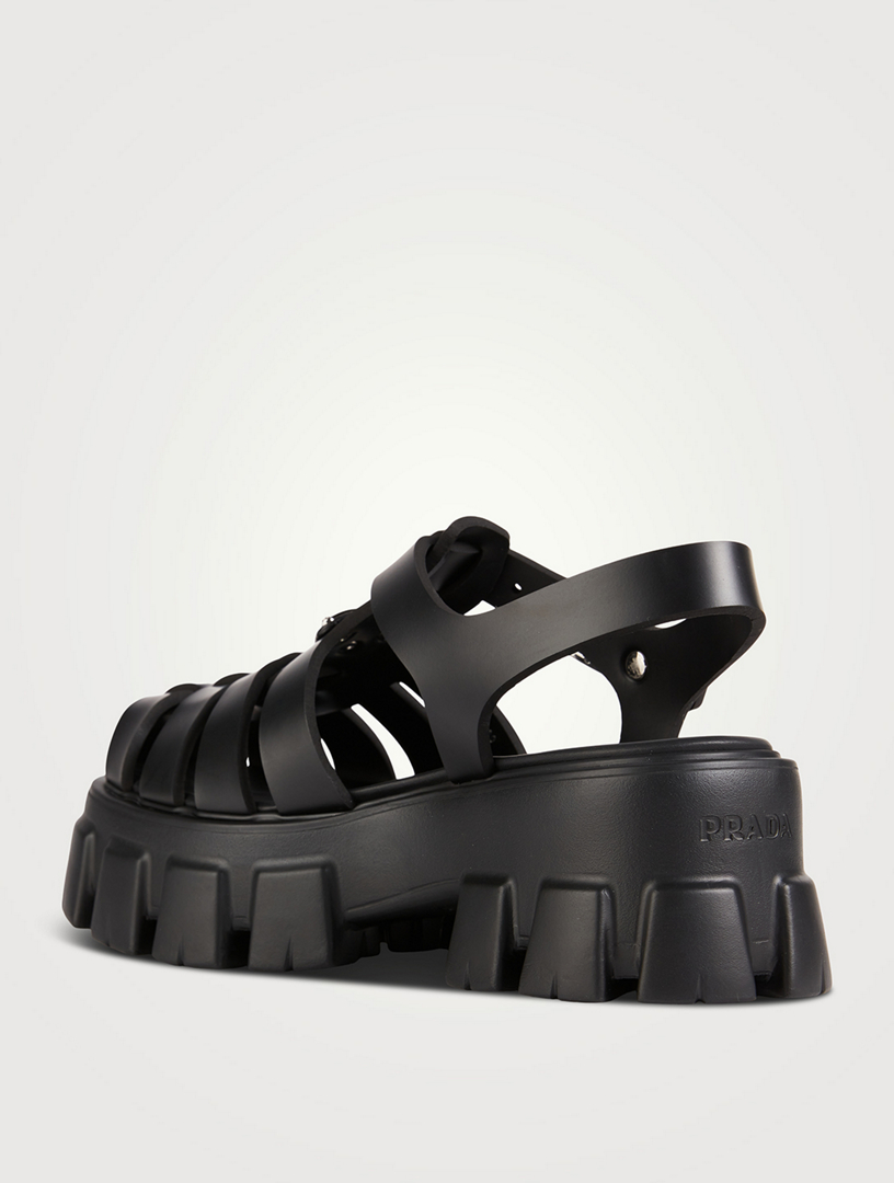 PRADA Monolith Rubber Fisherman Sandals | Holt Renfrew