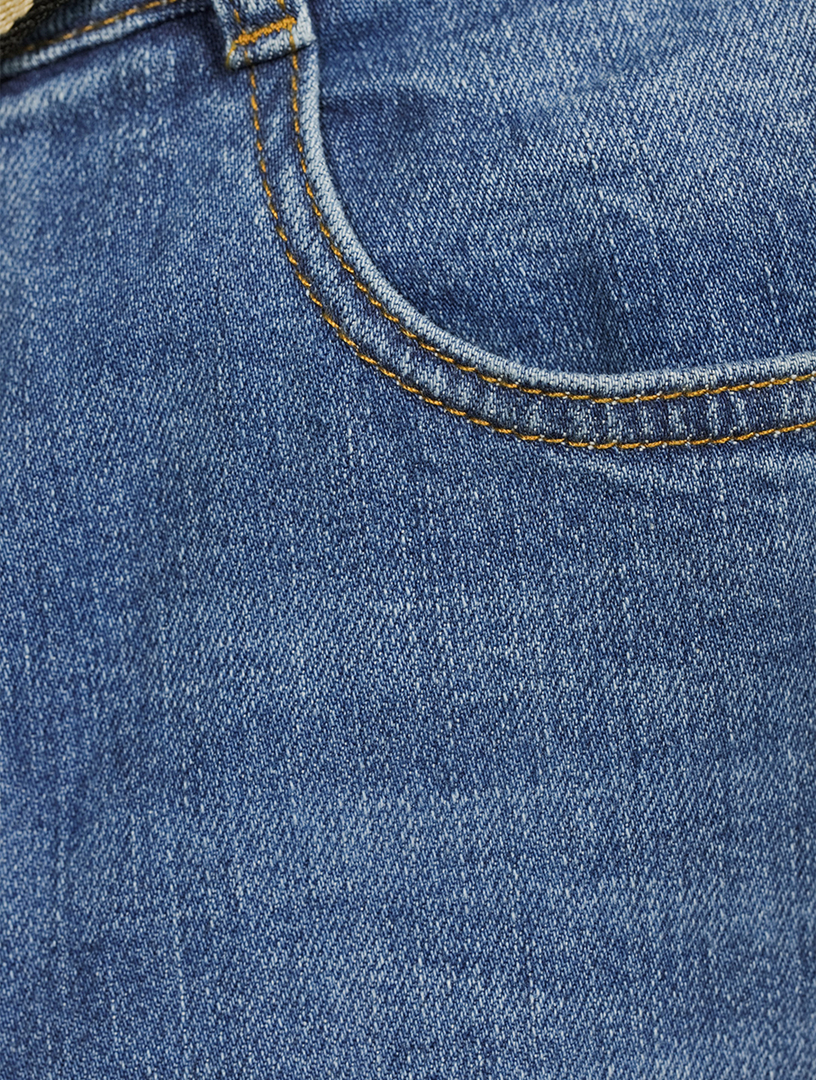 Wide-Leg Jeans With Logo Belt
