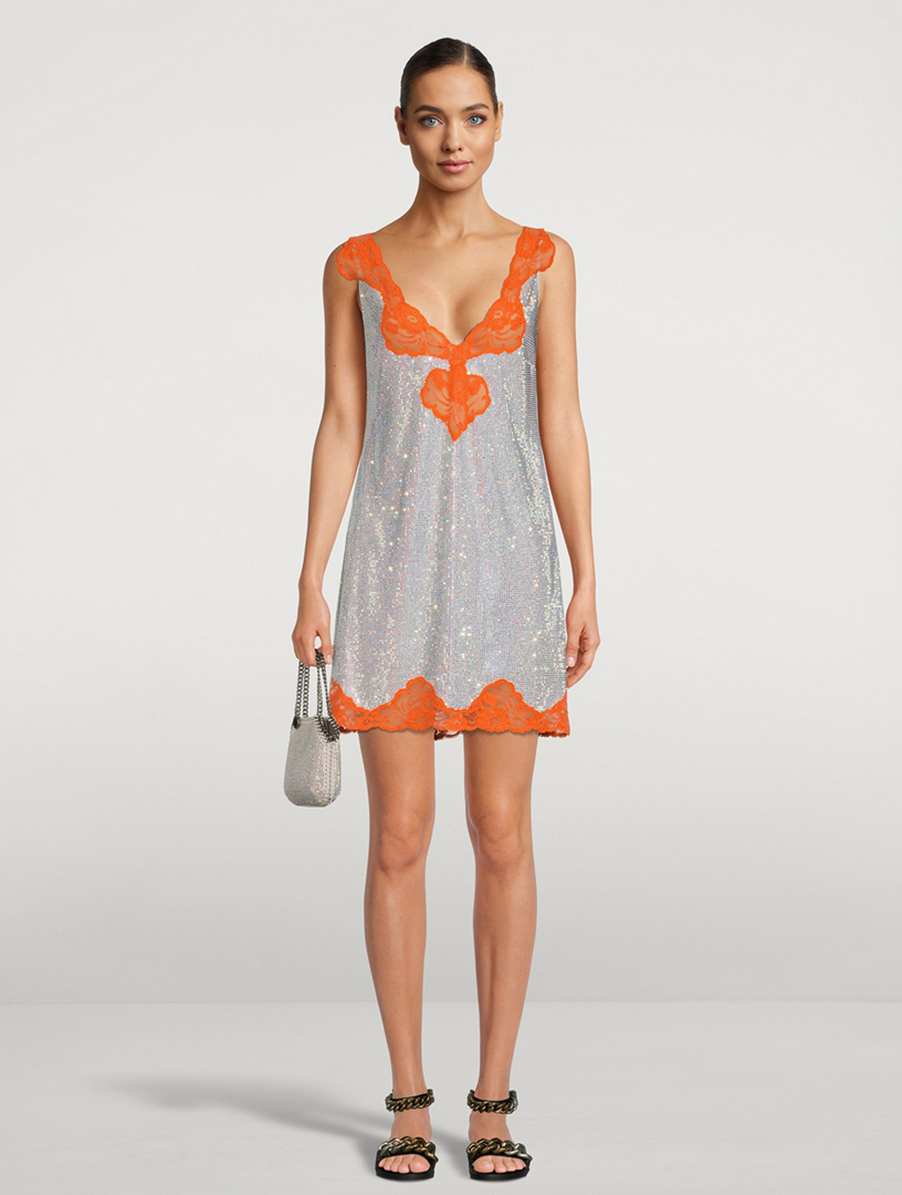 STELLA MCCARTNEY Embellished Silk Mini Dress | Holt Renfrew