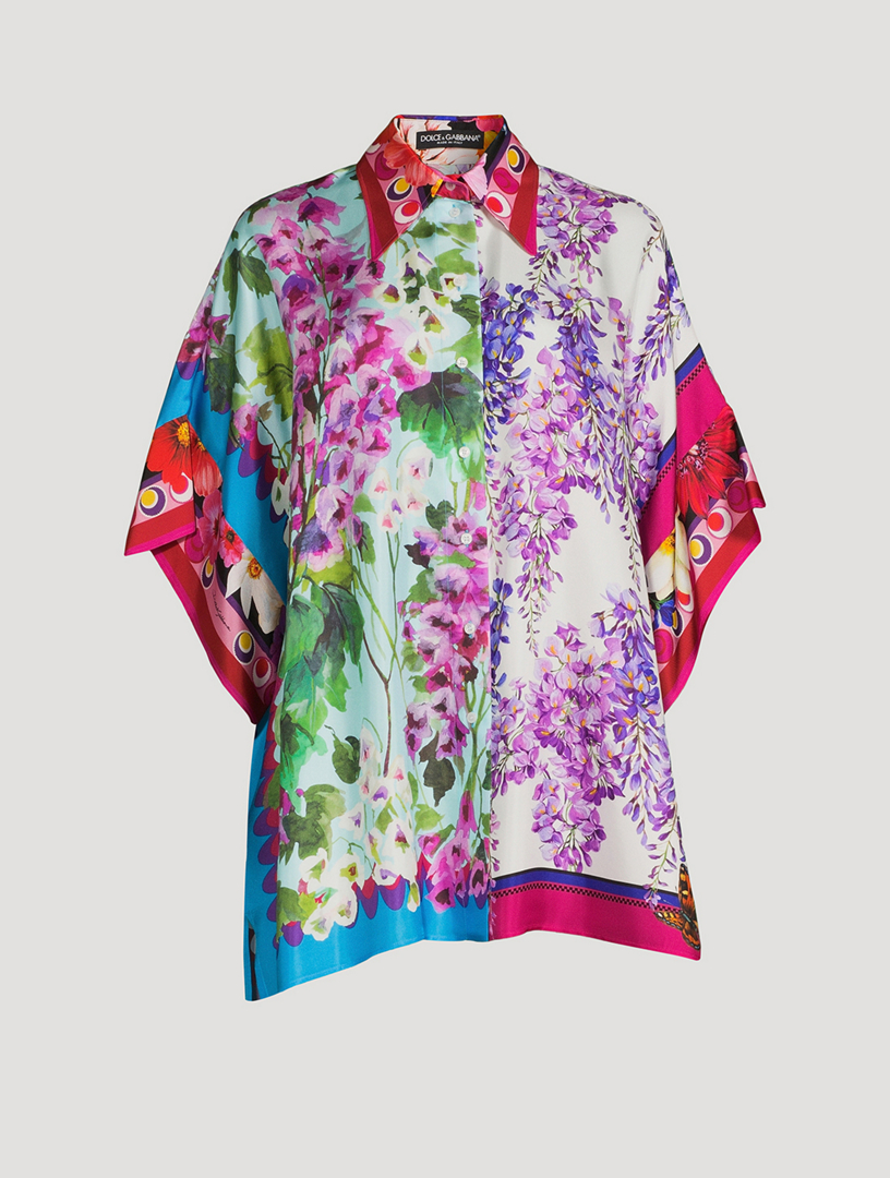 DOLCE GABBANA Silk Shirt In Mixed Floral Print Holt Renfrew