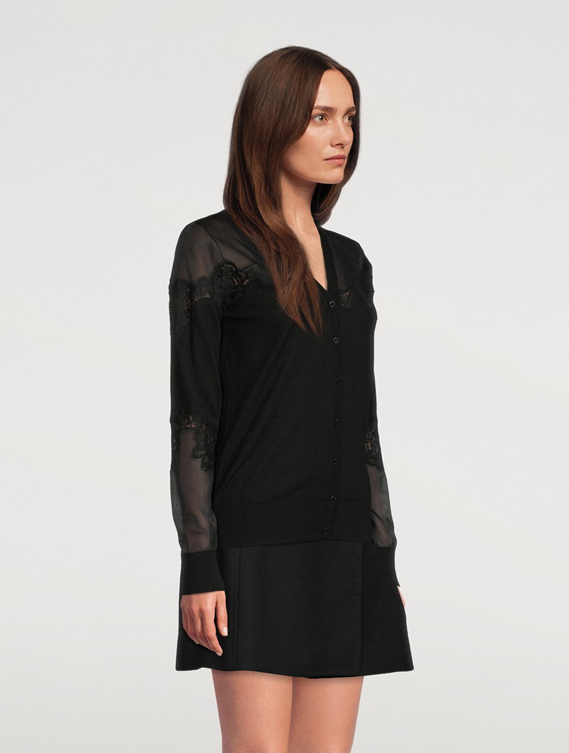 Cashmere And Silk Lace Cardigan