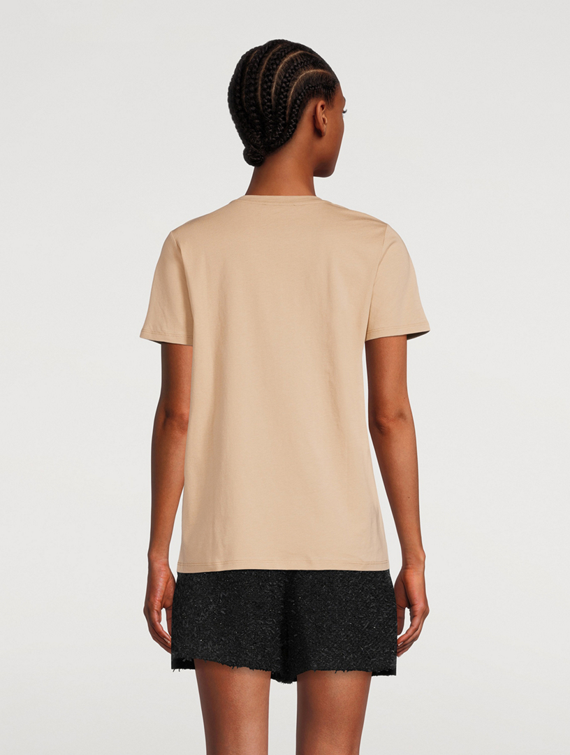 Cotton Logo T-Shirt With Buttons