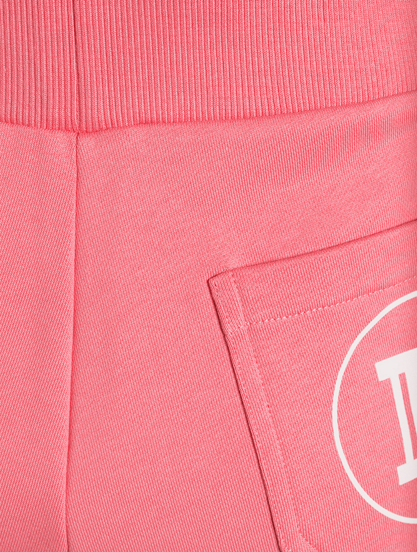Cotton Sweatshorts With Flock Logo