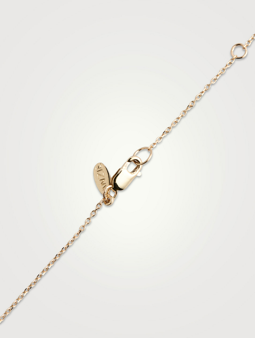 Love Letter Gold C Initial Necklace With Pavé Diamonds