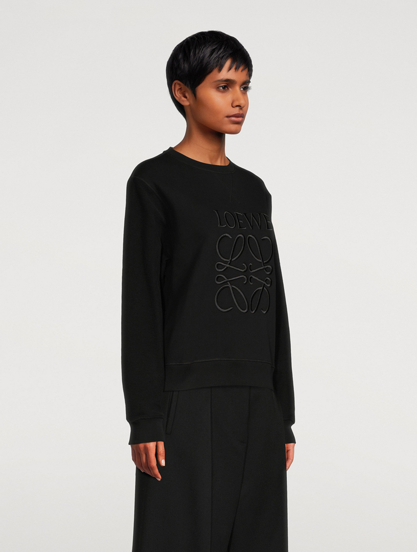 ロエベ　LOEWE Embroidered Sweatshirt Loewe-Black-Multi-Floral-