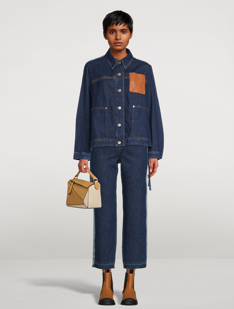 Two-Tone Workwear Denim Jacket