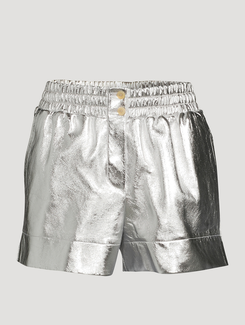 Metallic Leather Boxer Shorts