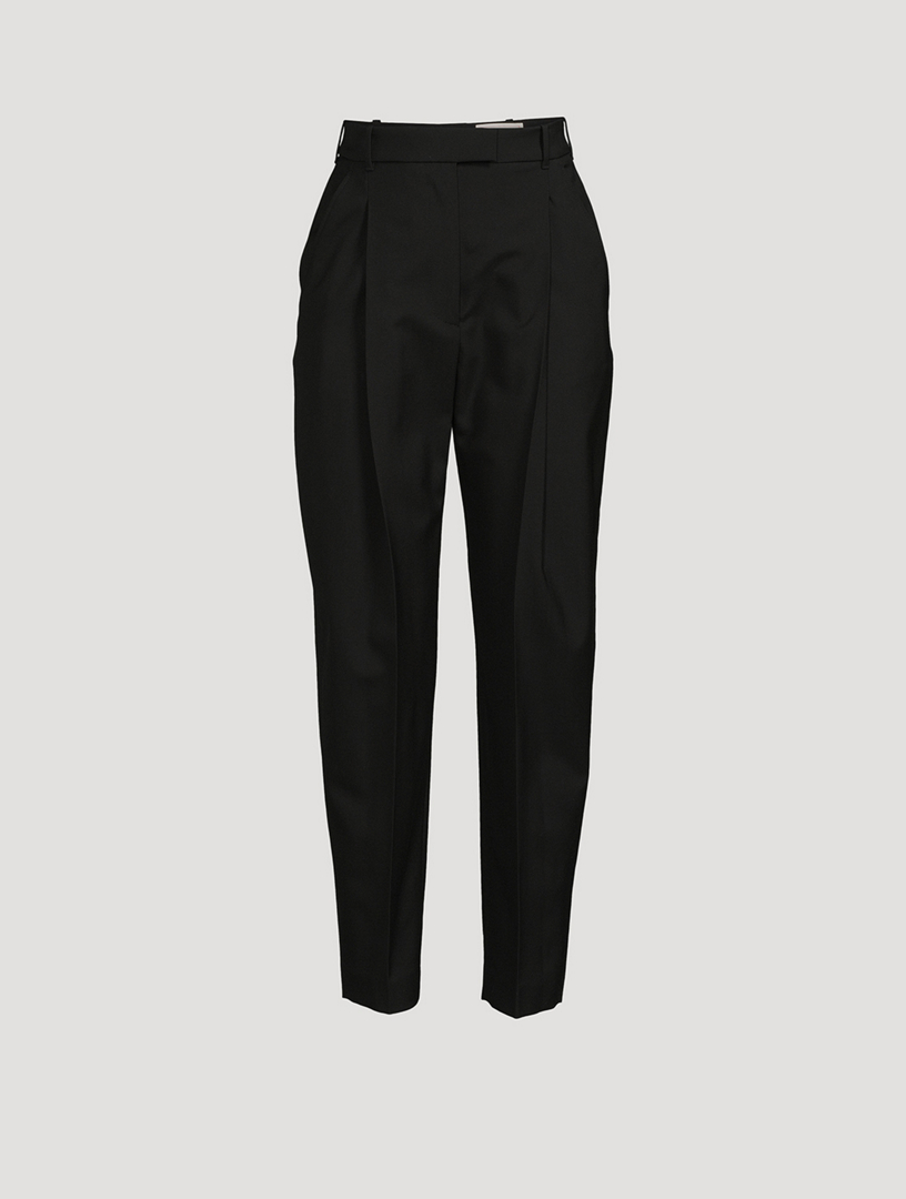 Alexander McQueen Off-White Wool Peg Trousers Alexander McQueen