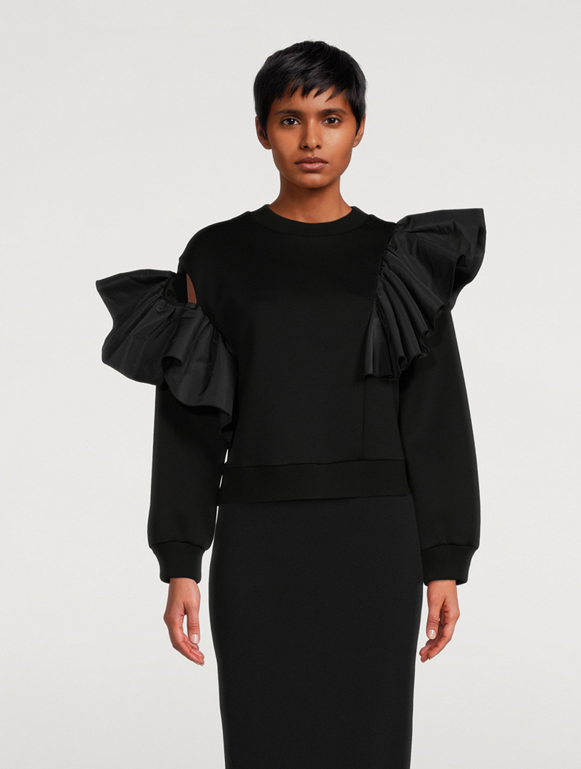 Ruffled Sweatshirt