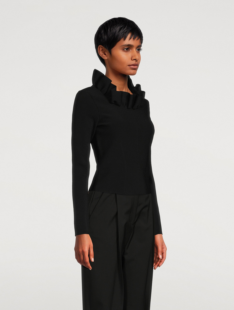 Ruffle Long-Sleeve Top