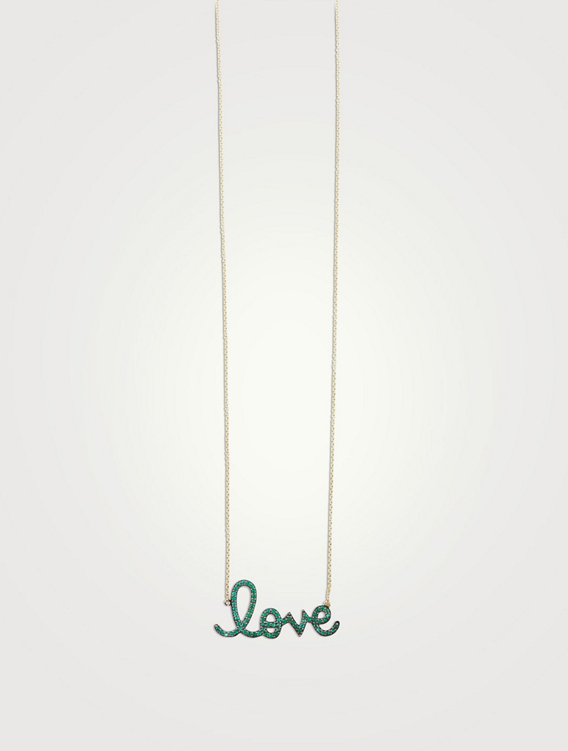 Love hot sale script necklace