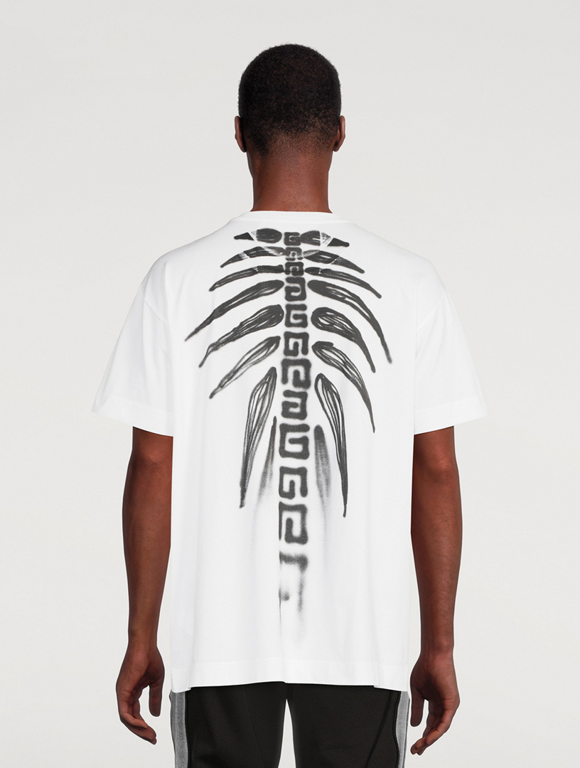 Oversized T-Shirt With Tag Effect Prints