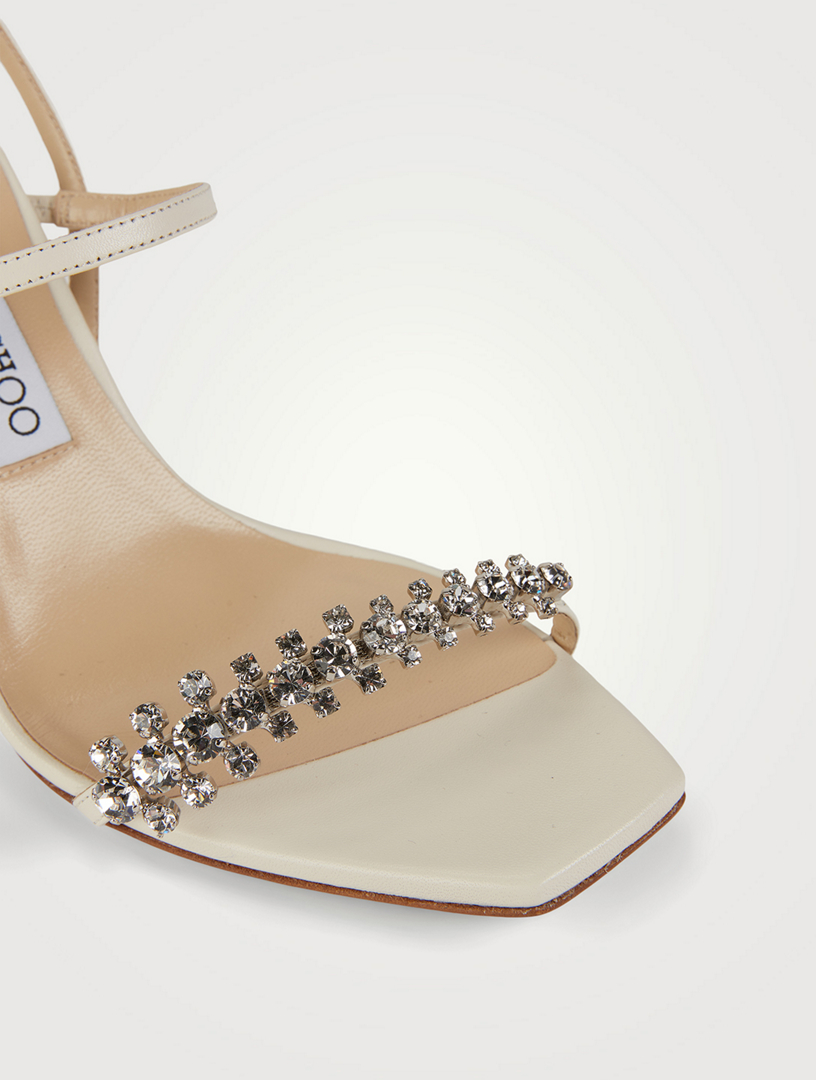 豪華クリスタル★Jimmy Choo MEIRA 85 アンクルストラップ GOLD 豪華クリスタル☆Jimmy Choo MEIRA 85 アンクルストラップ GOLD