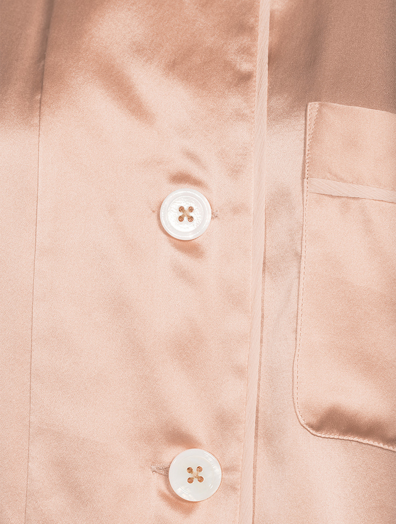 Shelby Silk Short-Sleeve Pajama Top