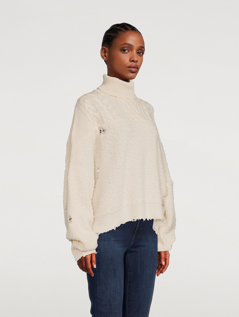 Hybrid Cable Rib Cashmere Sweater