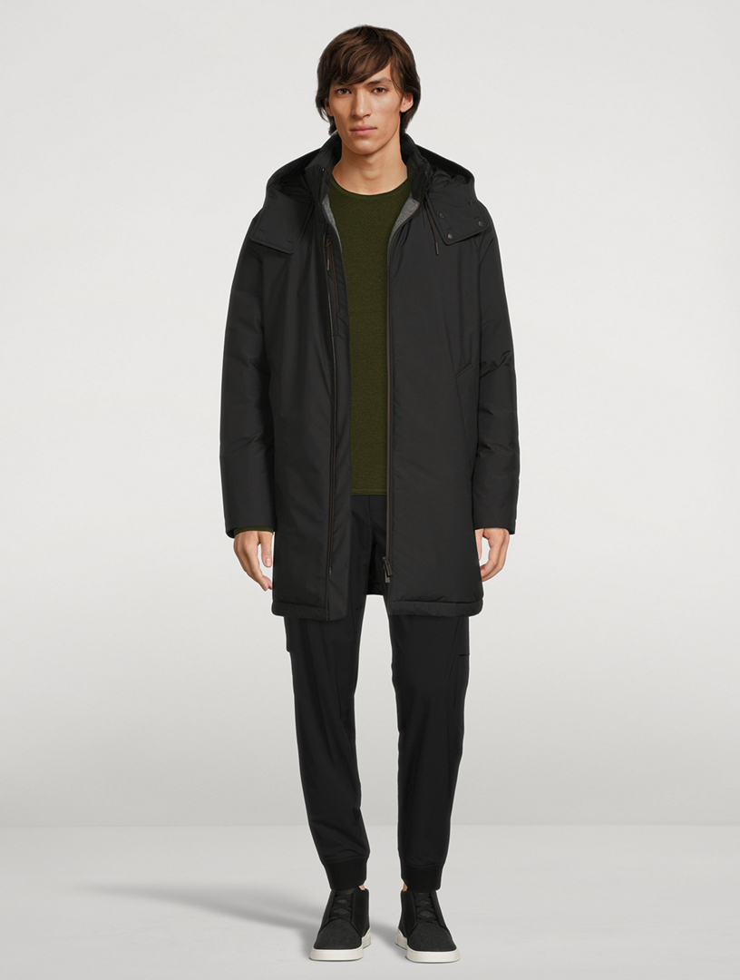 ZEGNA ブラック ジャンパー Zegna Lightweight Down Jacket Black at CareOfCarl.com