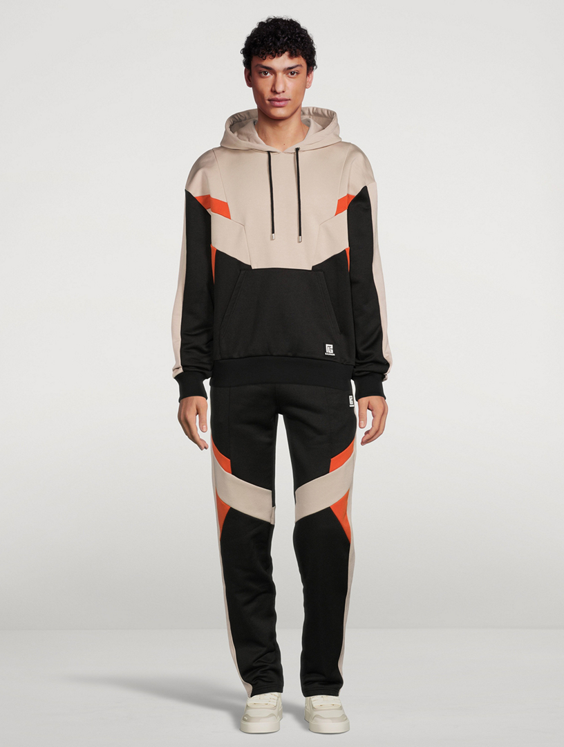 Cotton-Blend Colourblock Hoodie