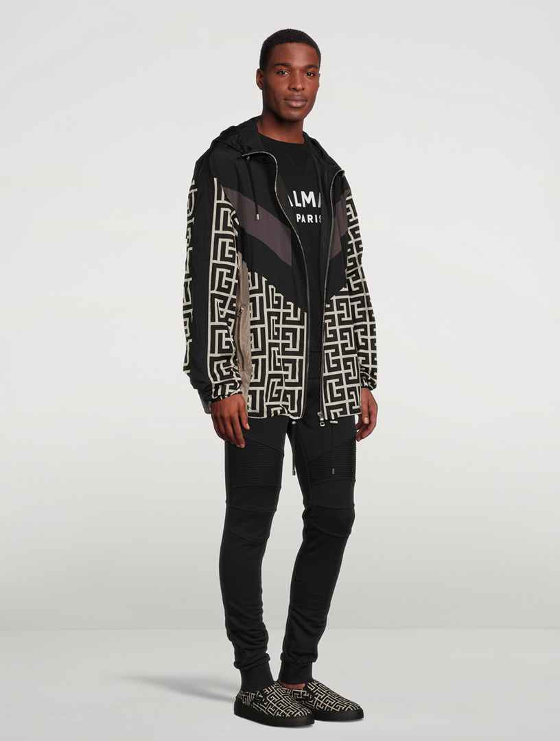 Nylon Track Jacket With Hood