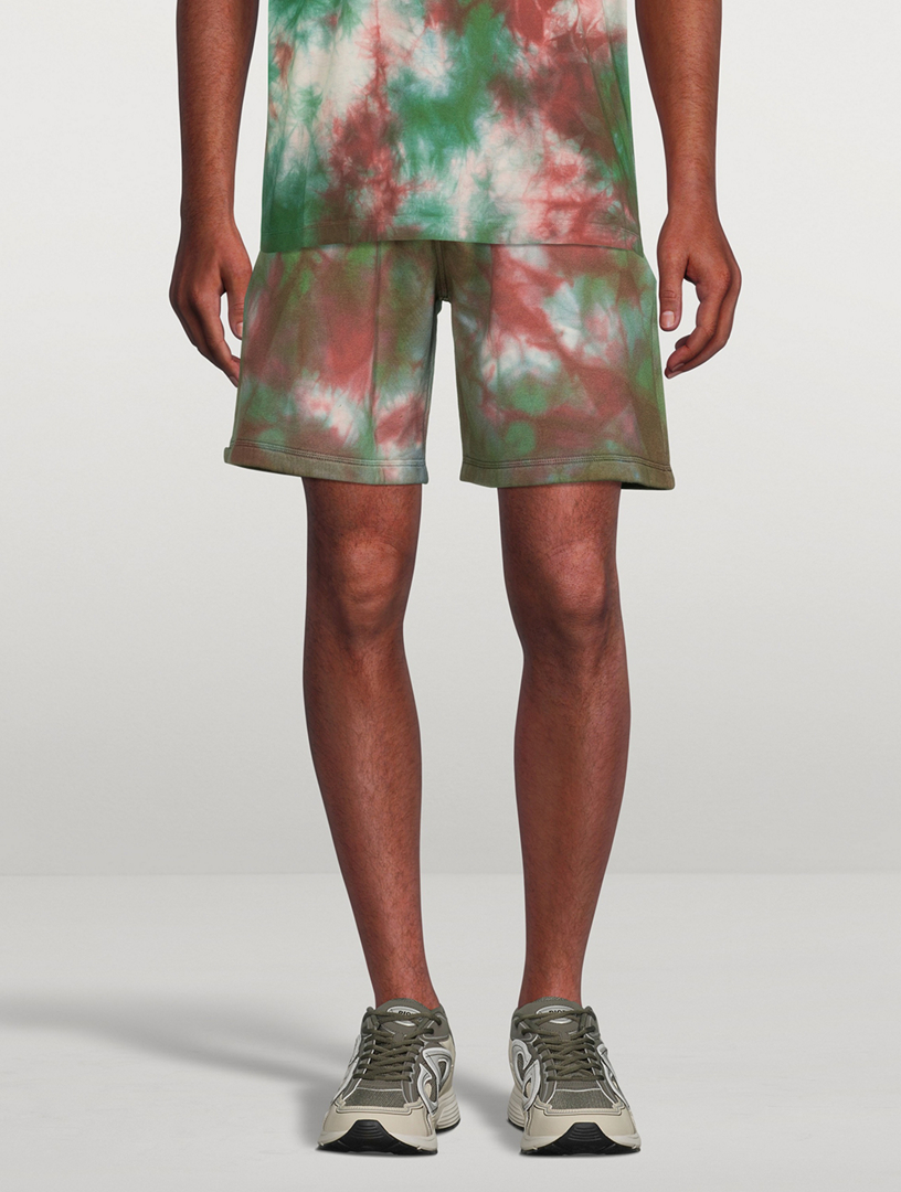 Cotton Sweat Shorts In Tie-Dye Print