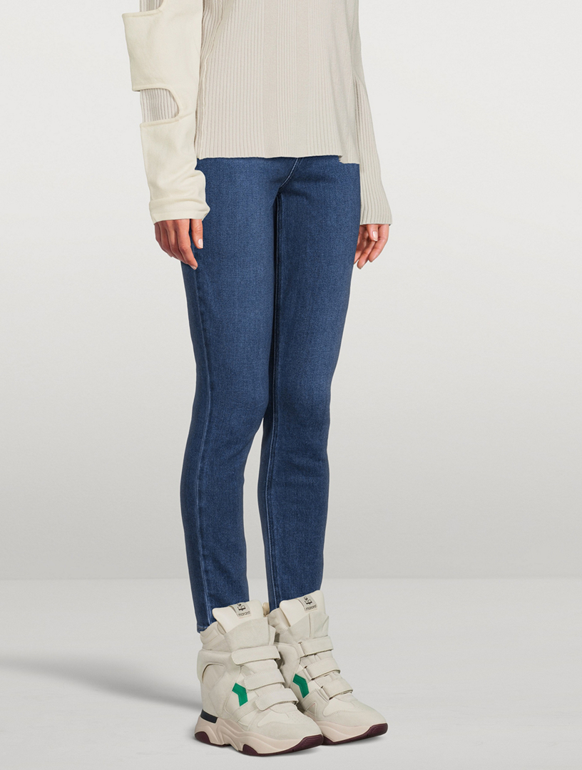 Balskee Leather And Suede Wedge Sneakers