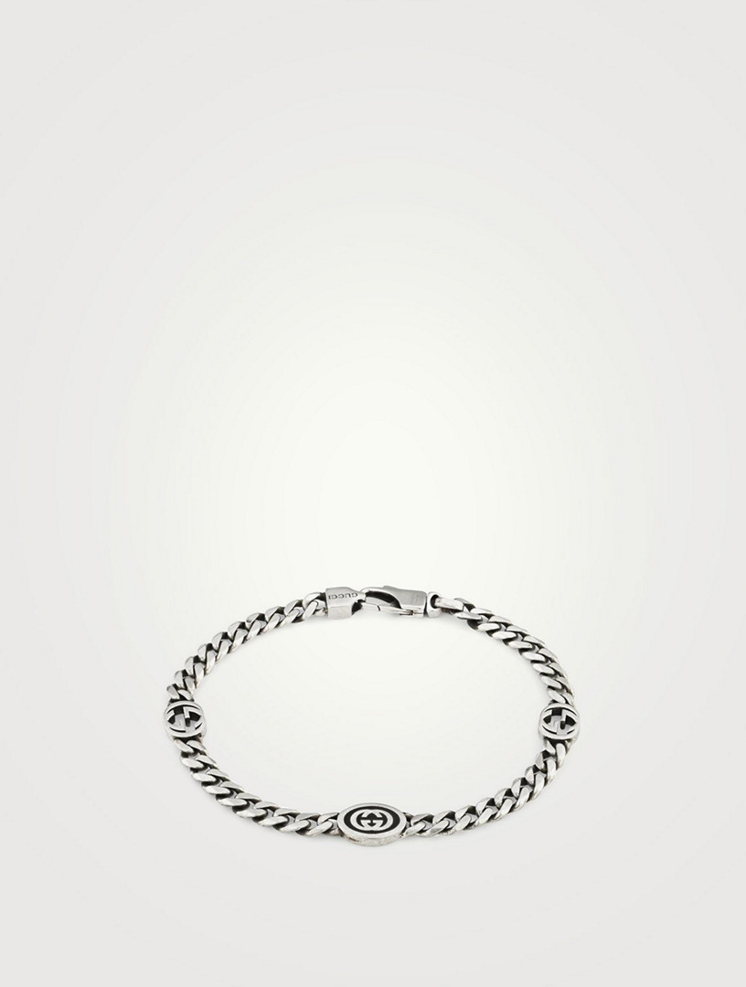 GUCCI Interlocking G Sterling Silver Bracelet