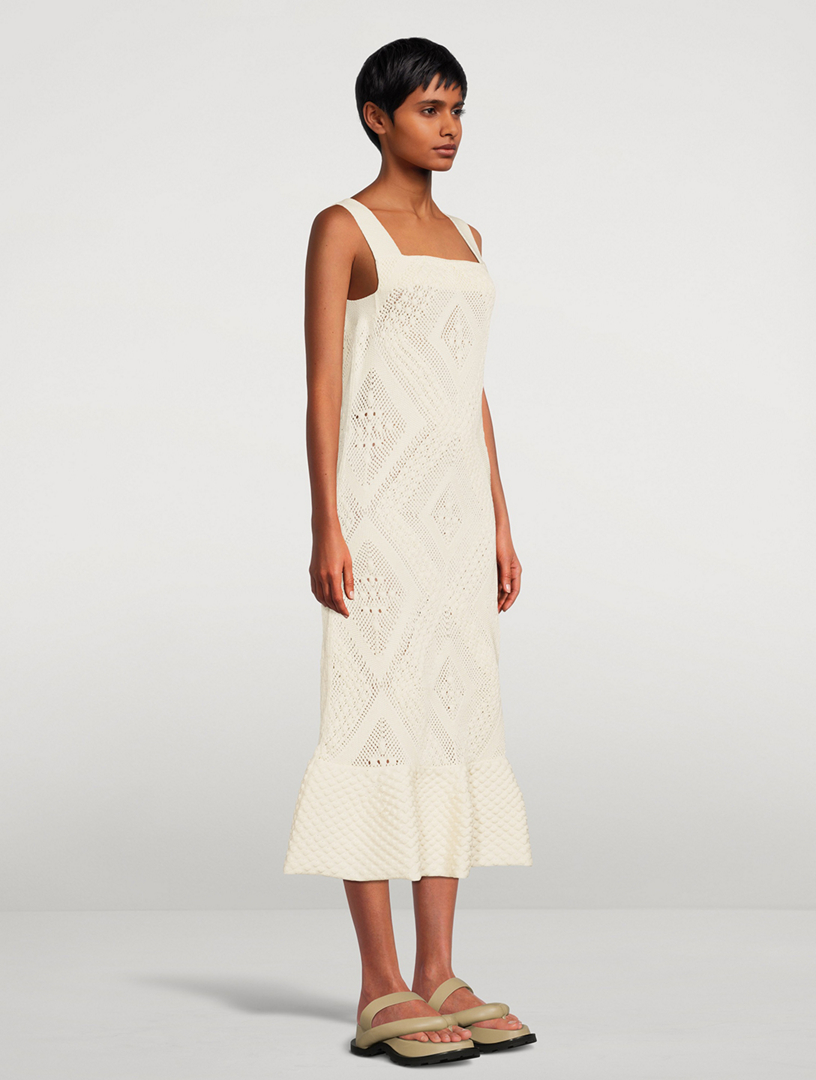 JIL SANDER Crochet Midi Dress | Holt Renfrew