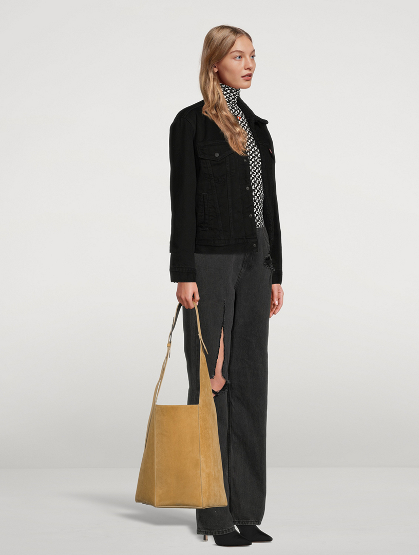 THE ATTICO 12 PM Suede Tote Bag | Holt Renfrew