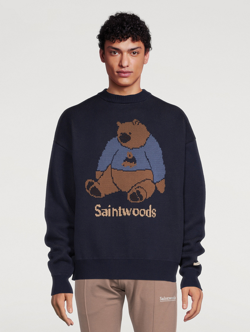 SAINTWOODS Big Bear Cotton Sweater | Holt Renfrew