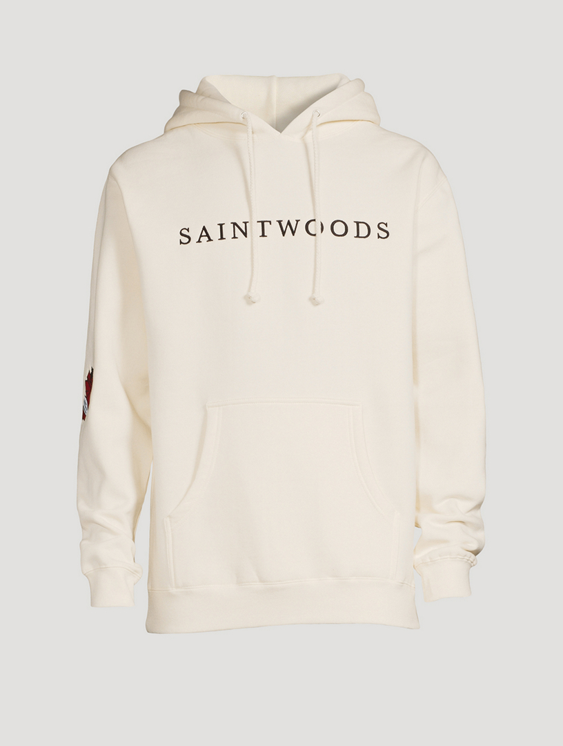 Drawstring hoodie beige