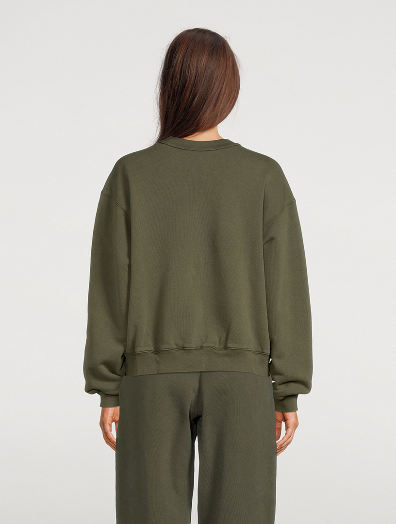 Structured Terry Crewneck Sweatshirt With Puff Paint Logo