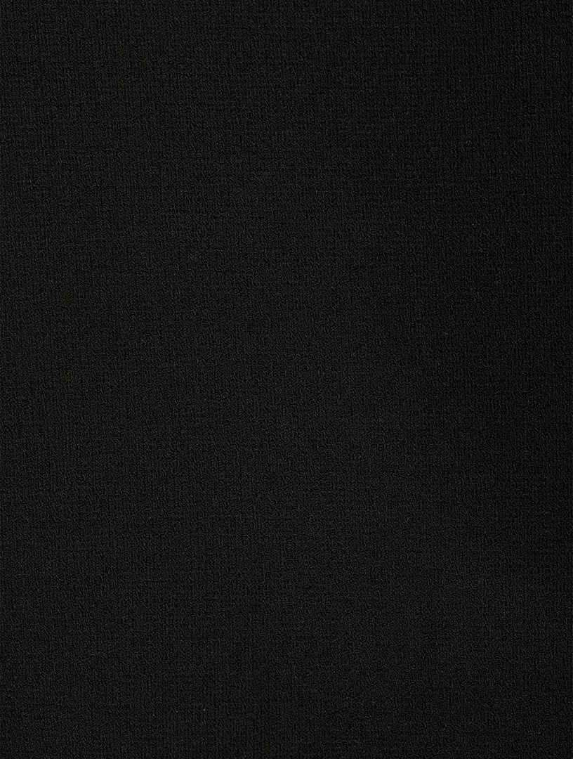 Cropped Cardigan With Logo Jacquard Trim