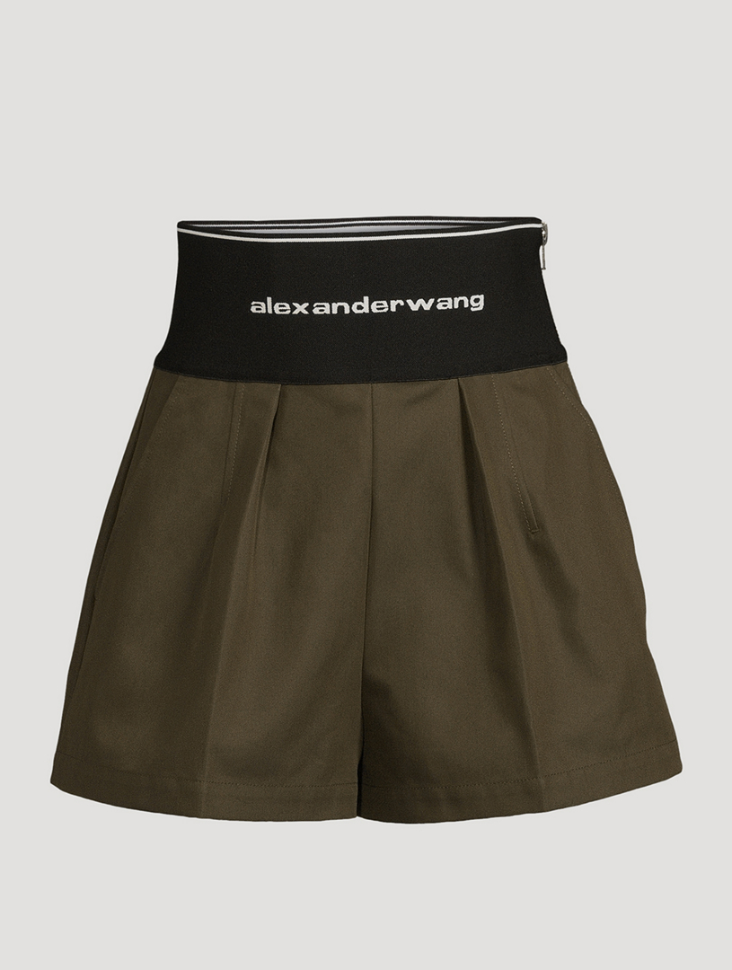 Alexander Wang logo-waistband lace-detail Shorts - Farfetch