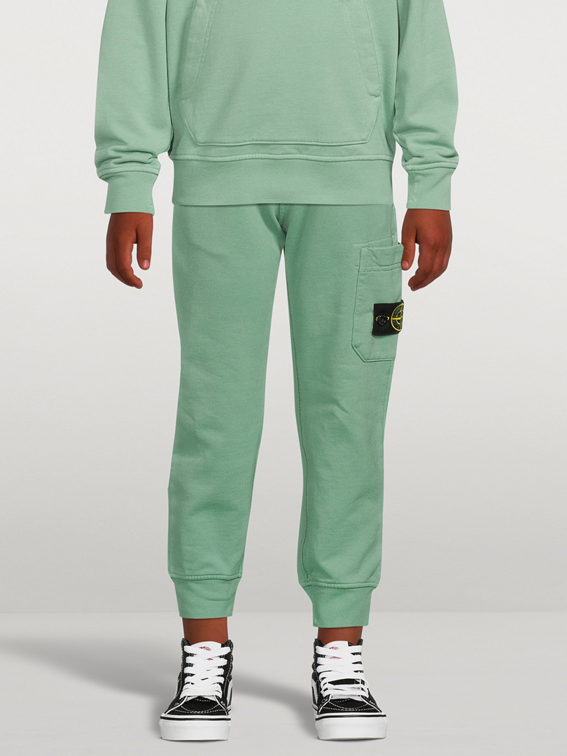 Mens Stone Island green Cotton Fleece Sweatpants