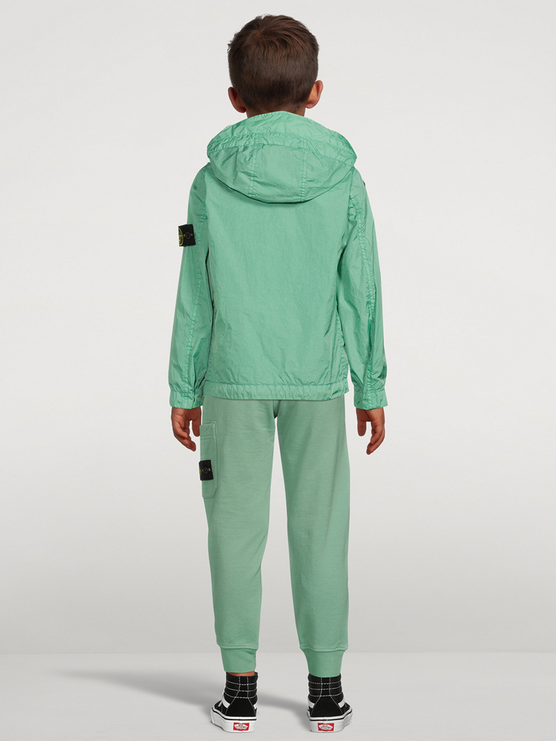 Nylon Zip Jacket With Hood